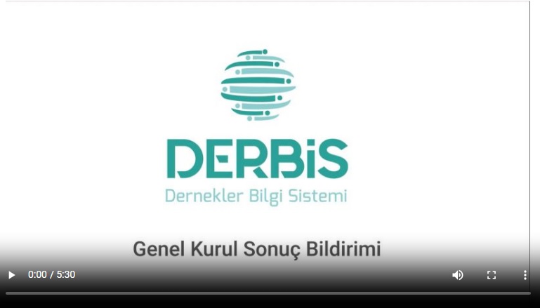 DERBİS V.2.0 Genel Kurul Sonuç Bildirimi